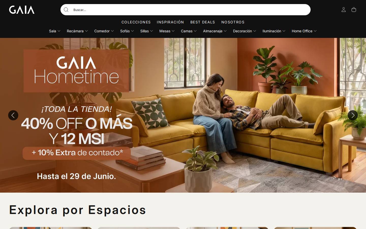 gaiadesign.com.mx homepage screenshot