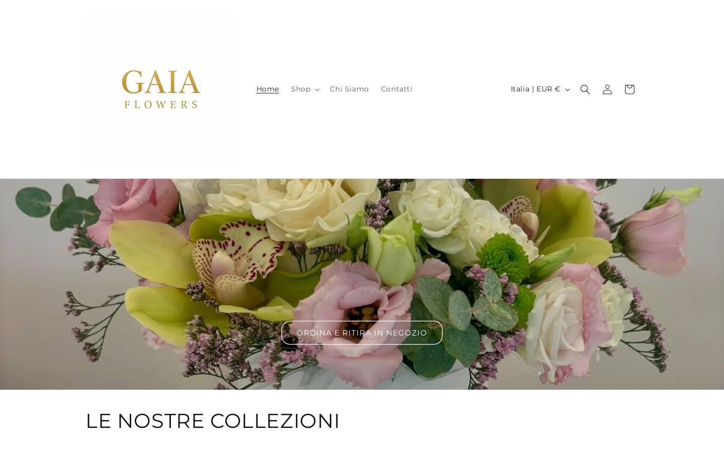 gaiaflowers.it homepage screenshot