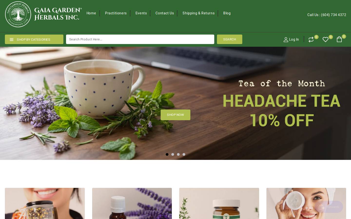 gaiagarden.com homepage screenshot