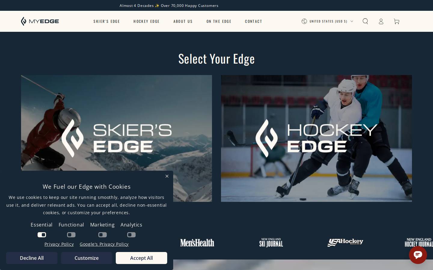 Gainmyedge homepage screenshot