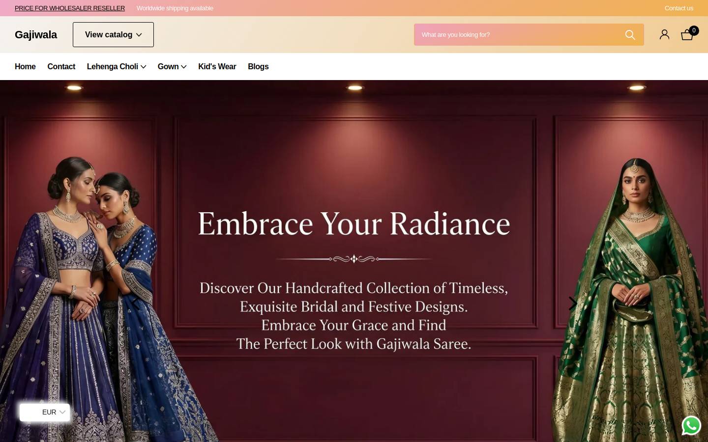 gajiwalasaree.com homepage screenshot