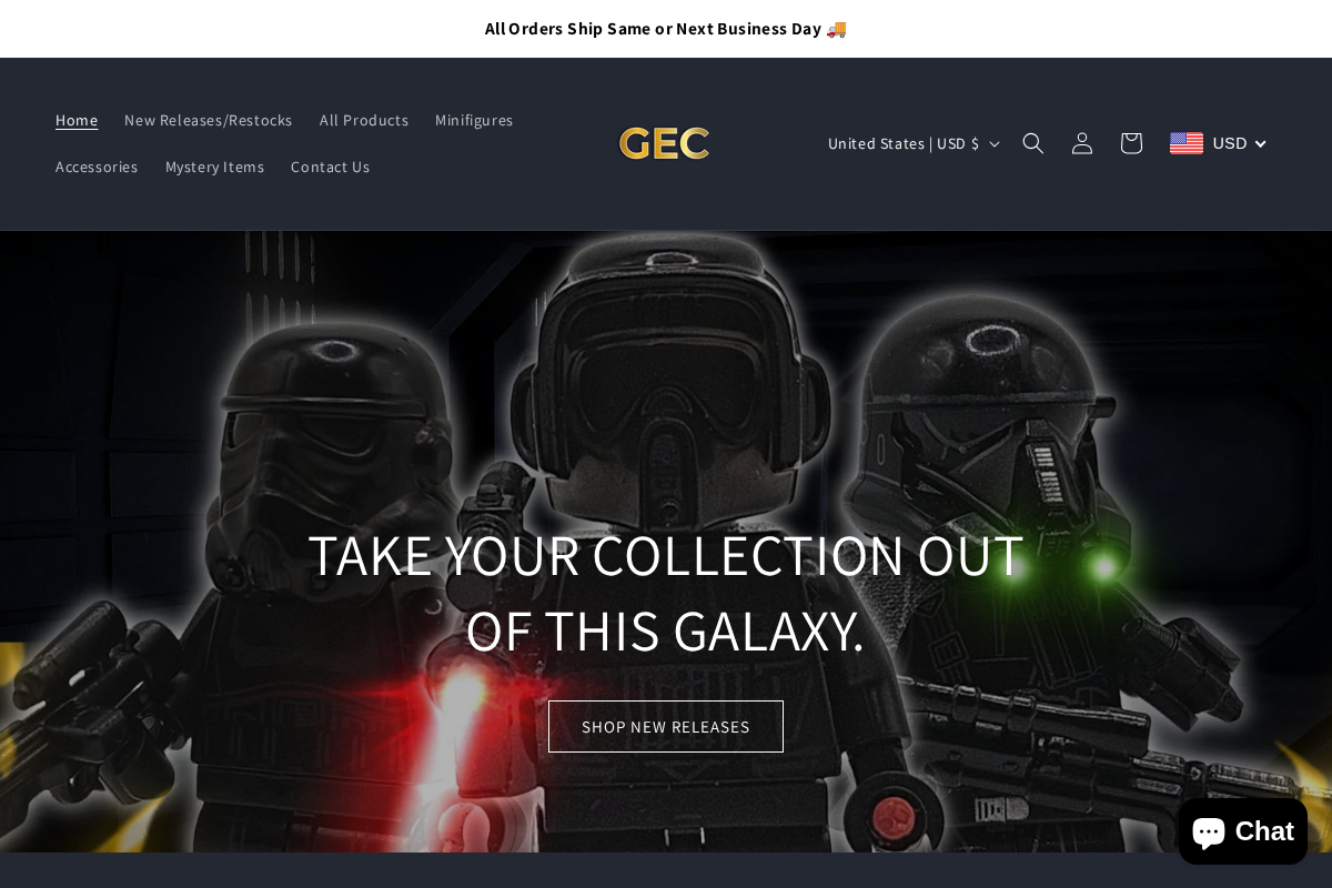 GE Customs homepage screenshot