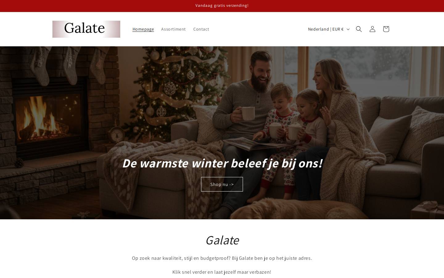 galate.nl homepage screenshot