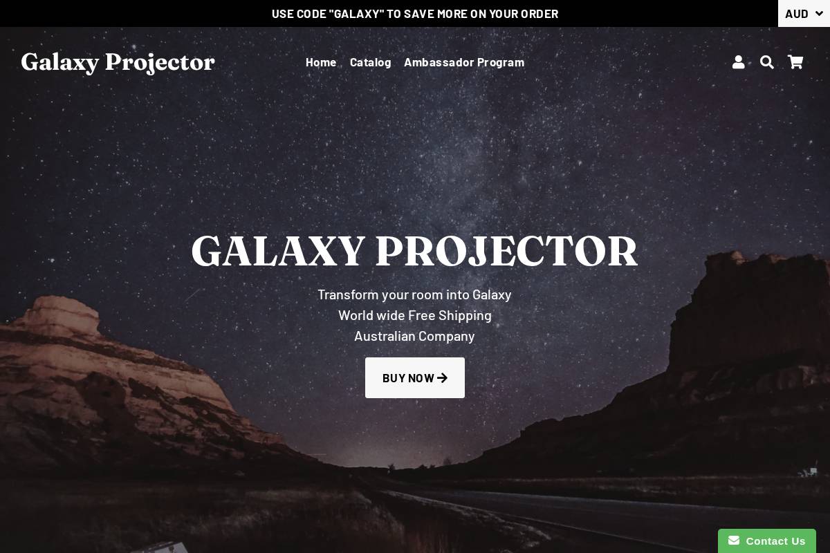 galaxyprojectoraustralia.com homepage screenshot
