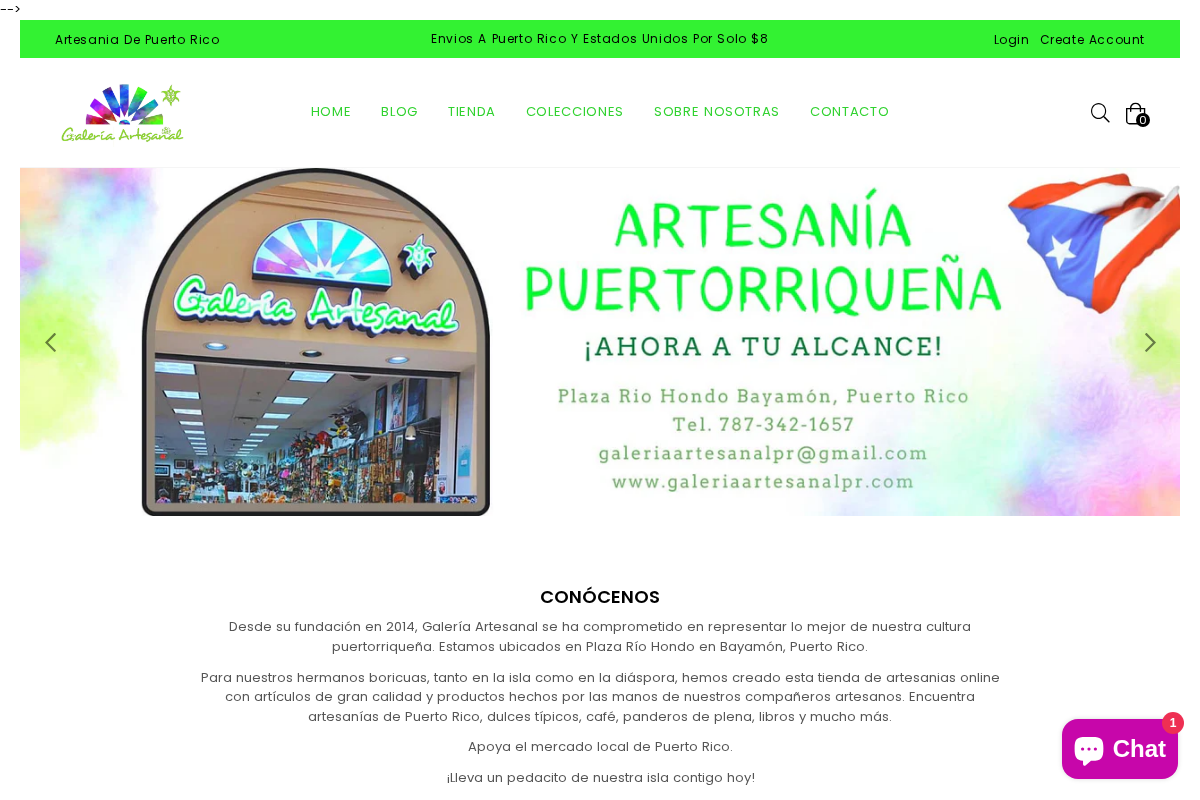 Galeriaartesanalpr homepage screenshot