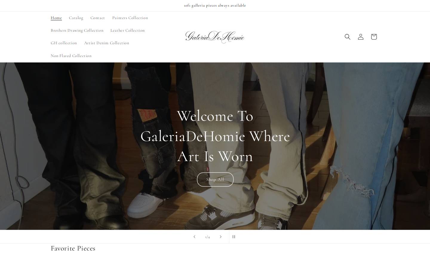 galeriadehomie.com homepage screenshot
