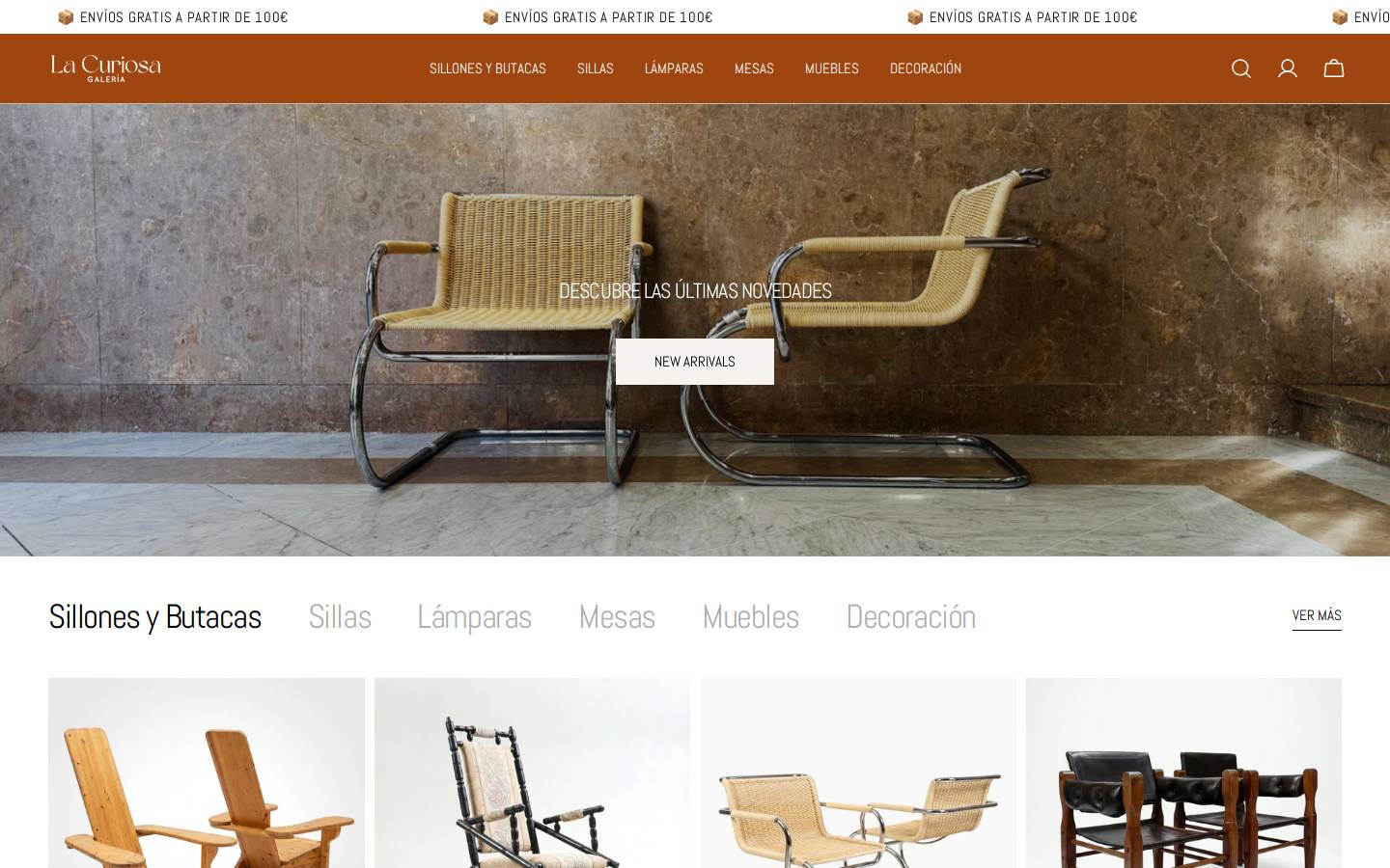 galerialacuriosa.com homepage screenshot
