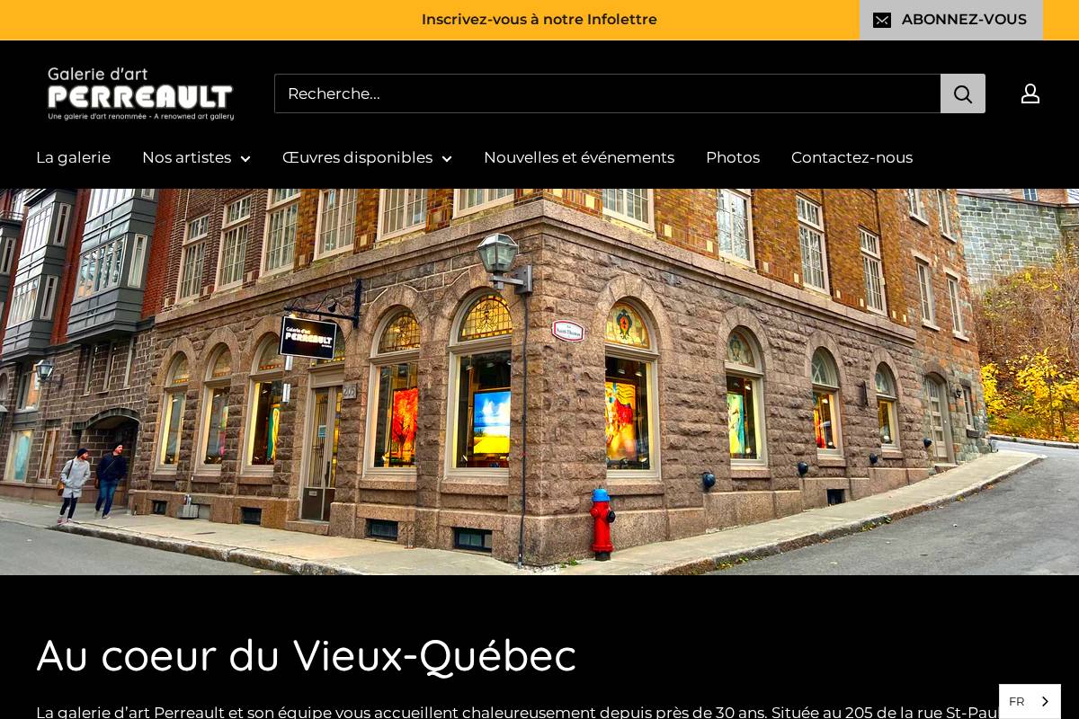 galerie-perreault.com homepage screenshot