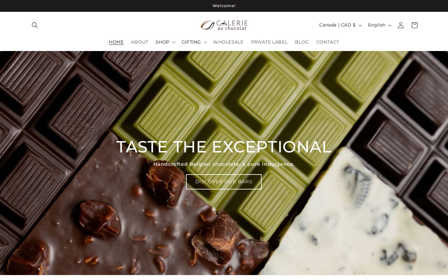galerieauchocolat.ca homepage screenshot