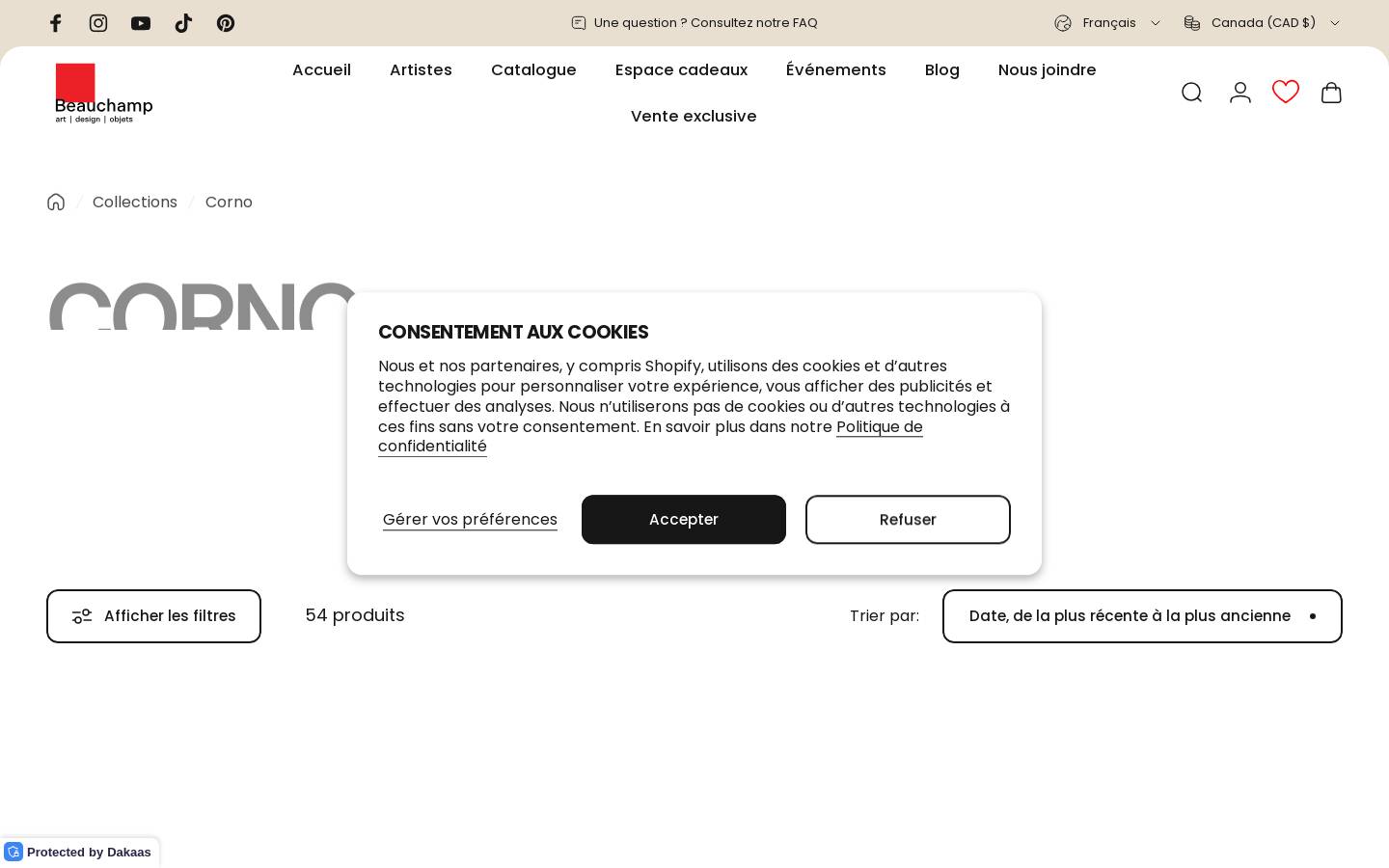 galeriecorno.com homepage screenshot