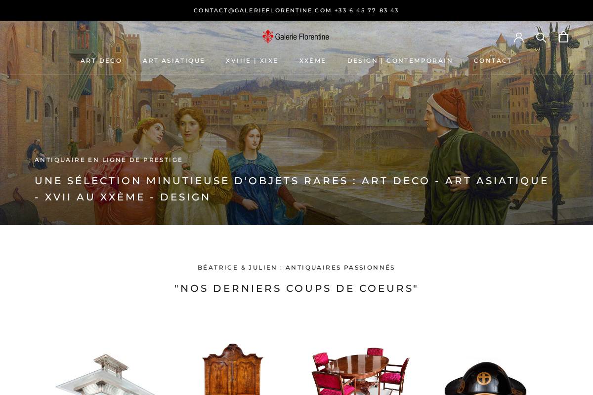 Galerie Florentine : Antiquaire en ligne homepage screenshot