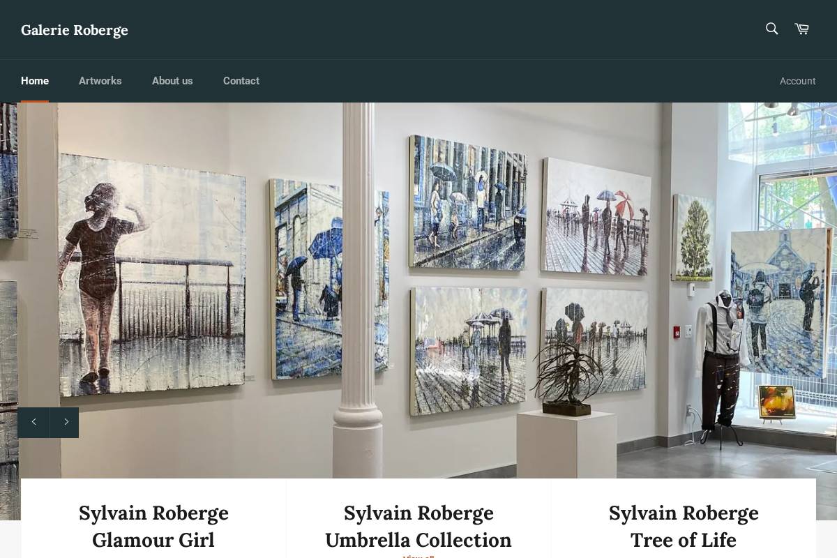 galerieroberge.com homepage screenshot