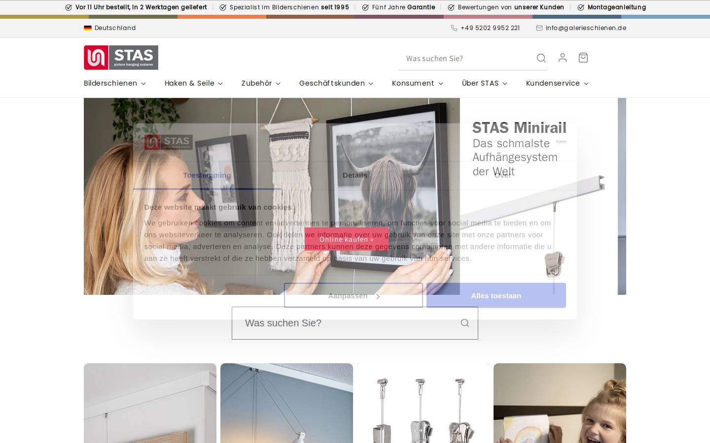 galerieschienen.de homepage screenshot