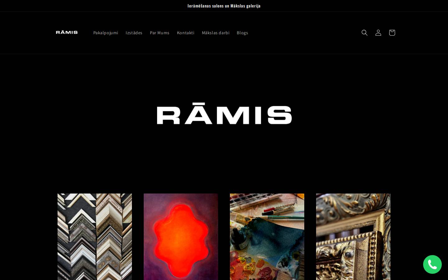 galerijaramis.com homepage screenshot