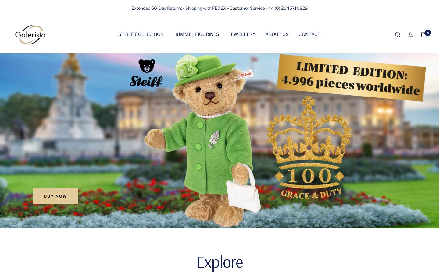 galerista.co.uk homepage screenshot