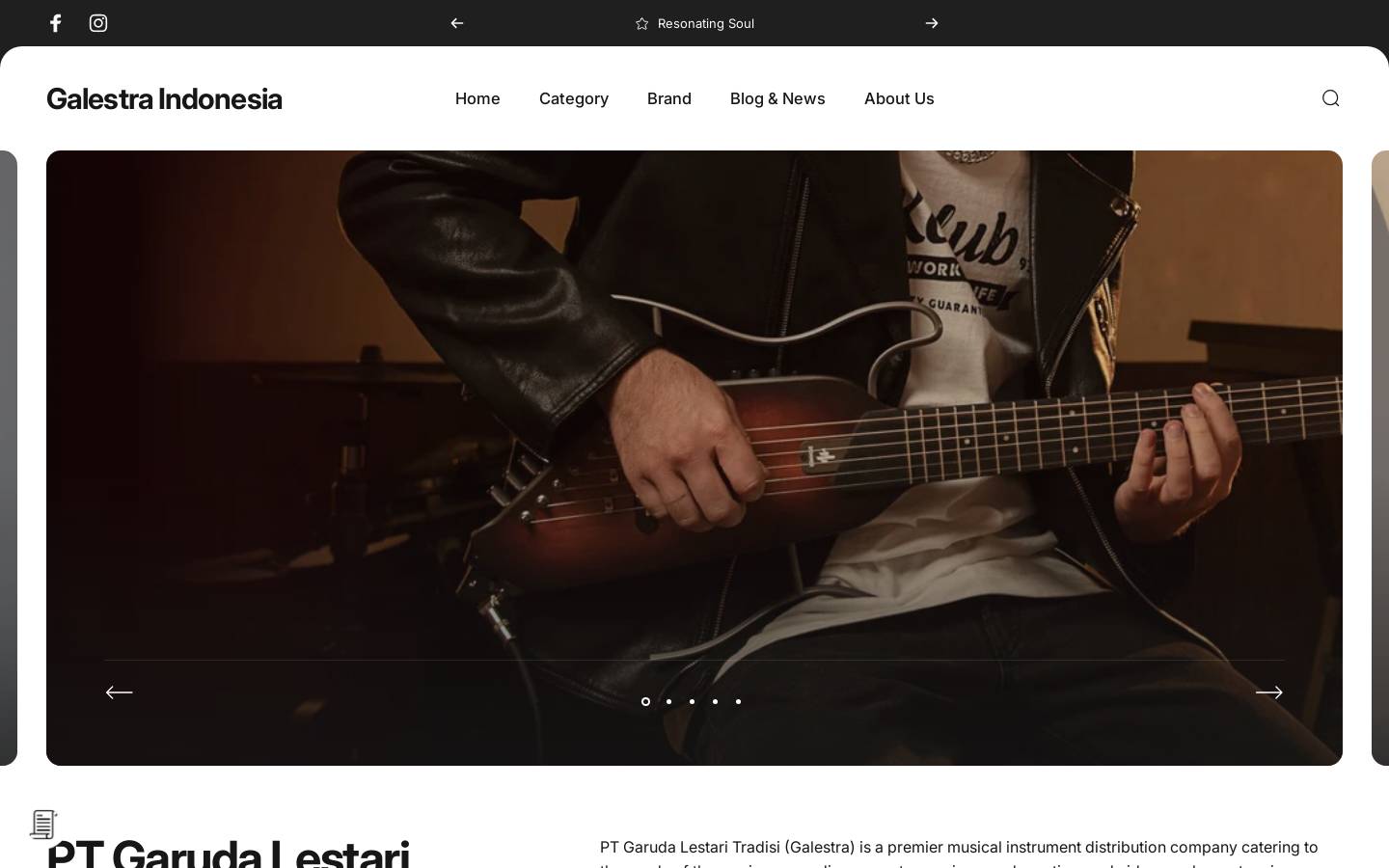 galestraindonesia.com homepage screenshot