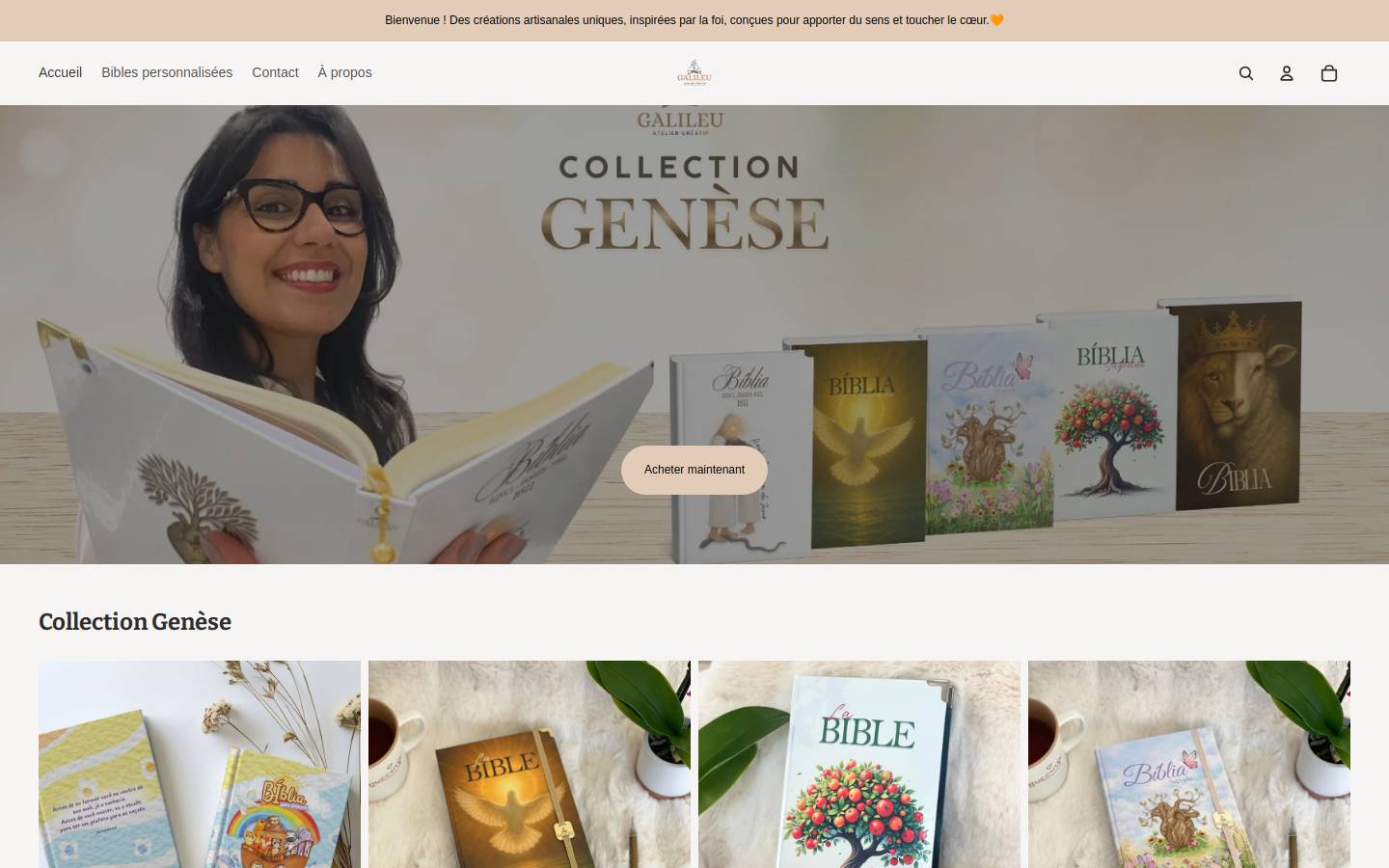 galileuateliercreatif.fr homepage screenshot