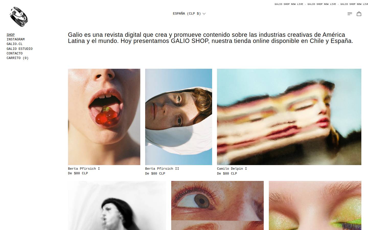 galioshop.com homepage screenshot