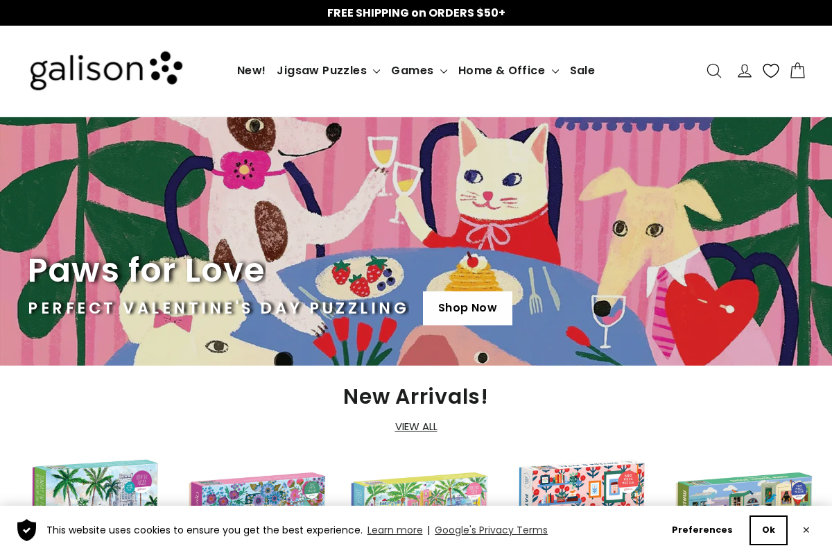 Galison Gift homepage screenshot