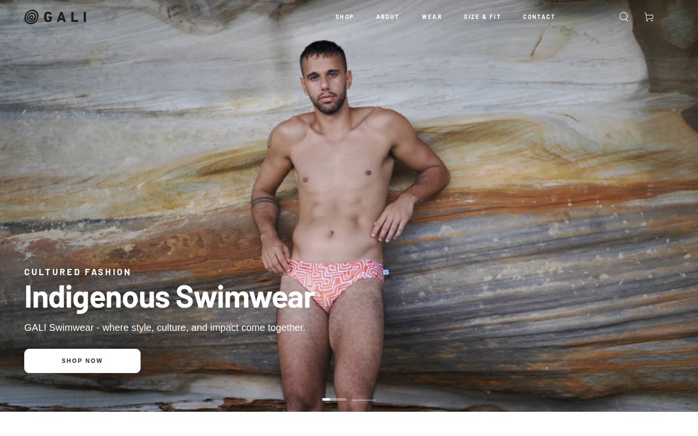 galiswimwear.com.au homepage screenshot