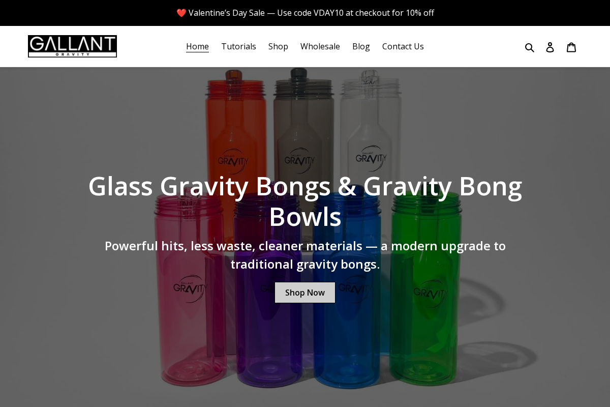 Gallant Gravity: Customizable Gravity Bong ProductsVisaMastercardAmerican ExpressDiscoverPayPalVenmoVisaMastercardAmerican ExpressDiscoverPayPalVenmo homepage screenshot
