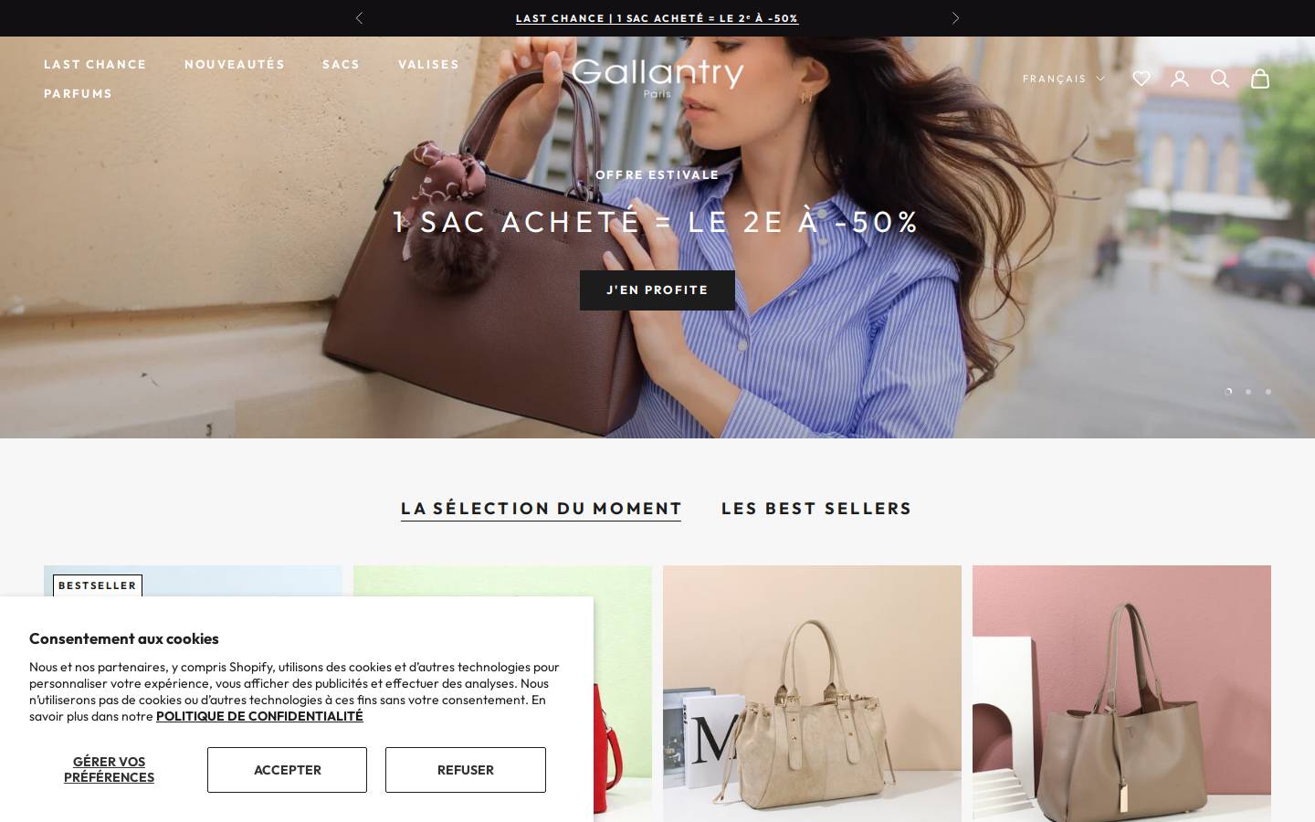 Gallantry Paris homepage screenshot