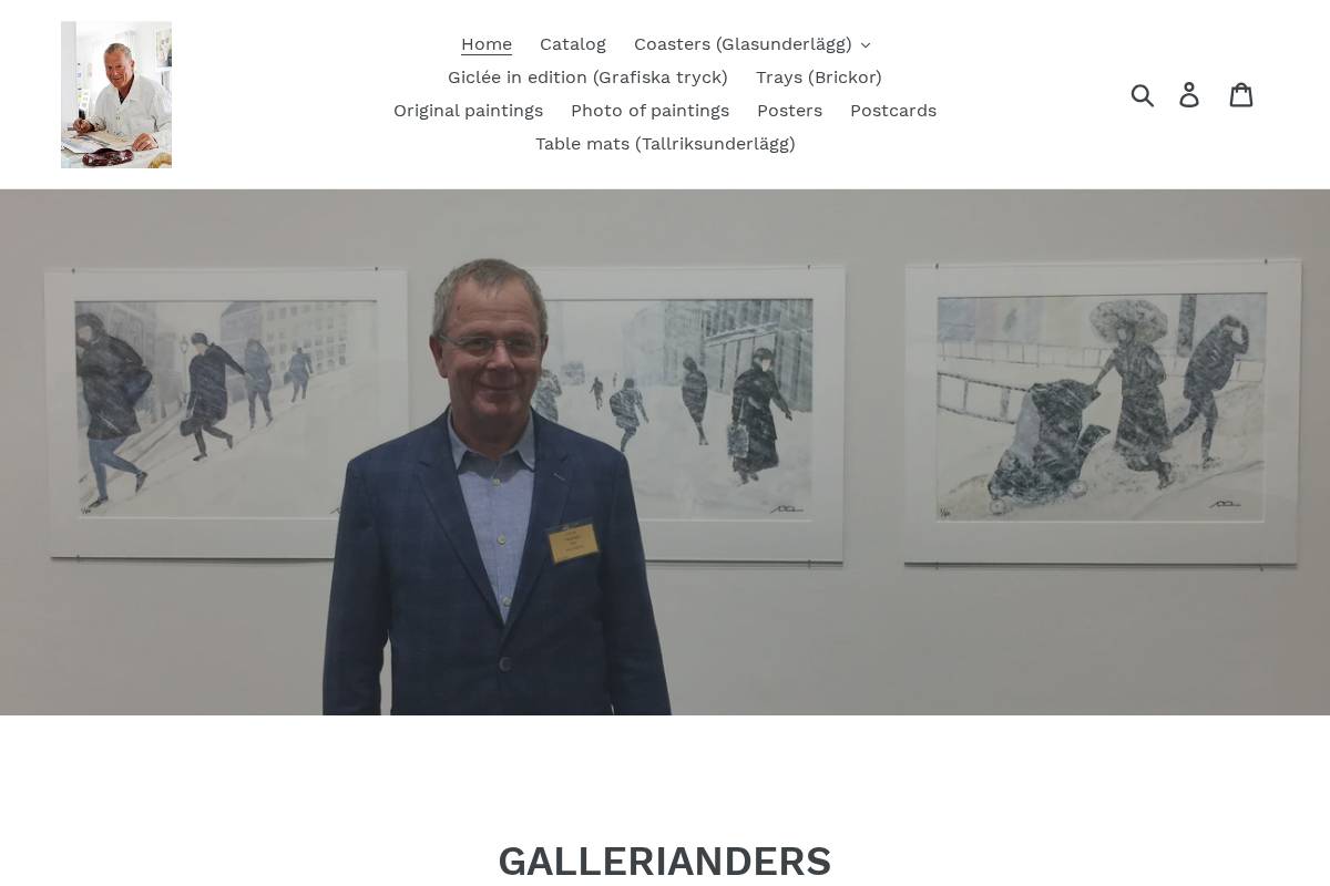 gallerianders.shop homepage screenshot