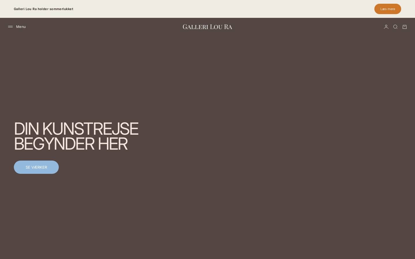 Galleriloura homepage screenshot