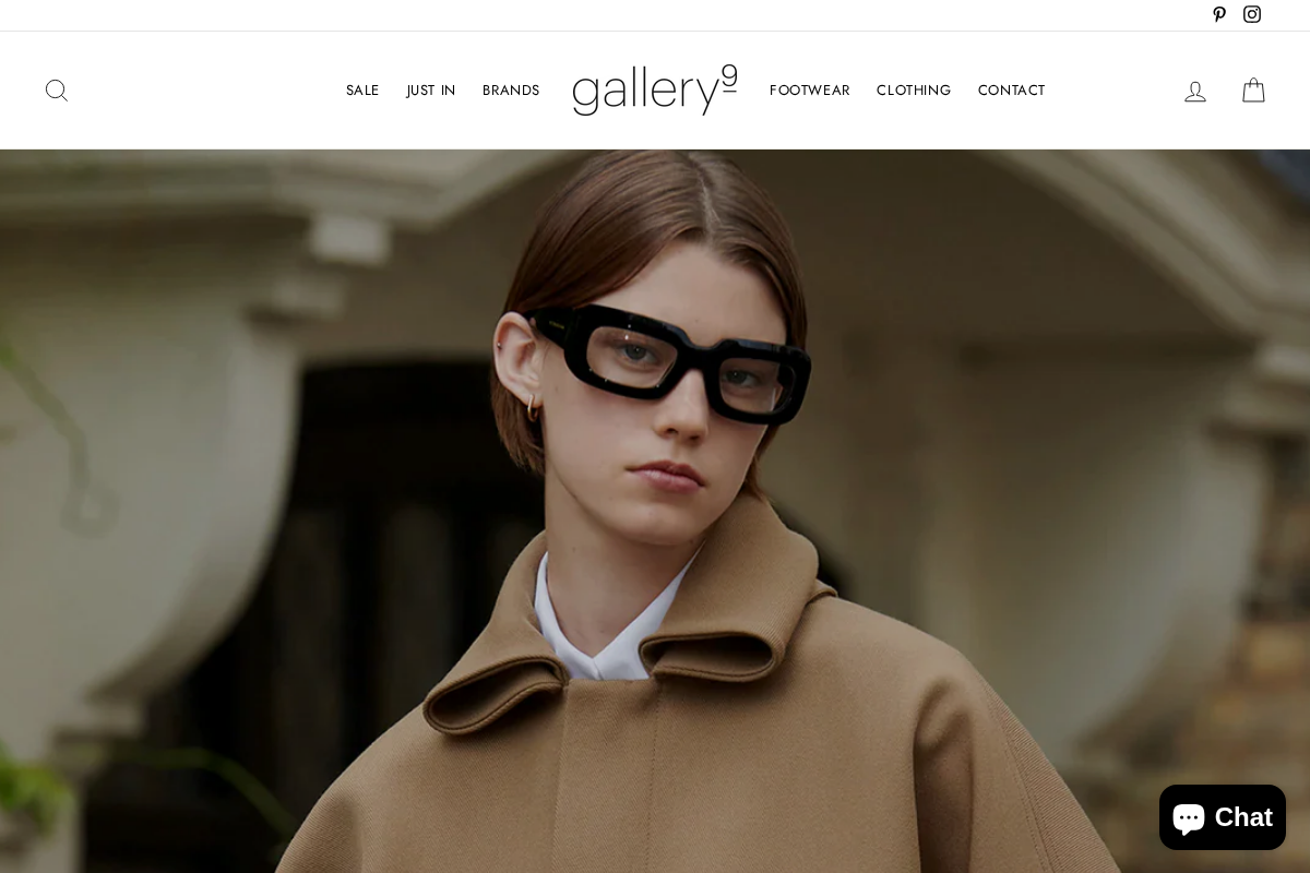 Gallery 9 homepage screenshot