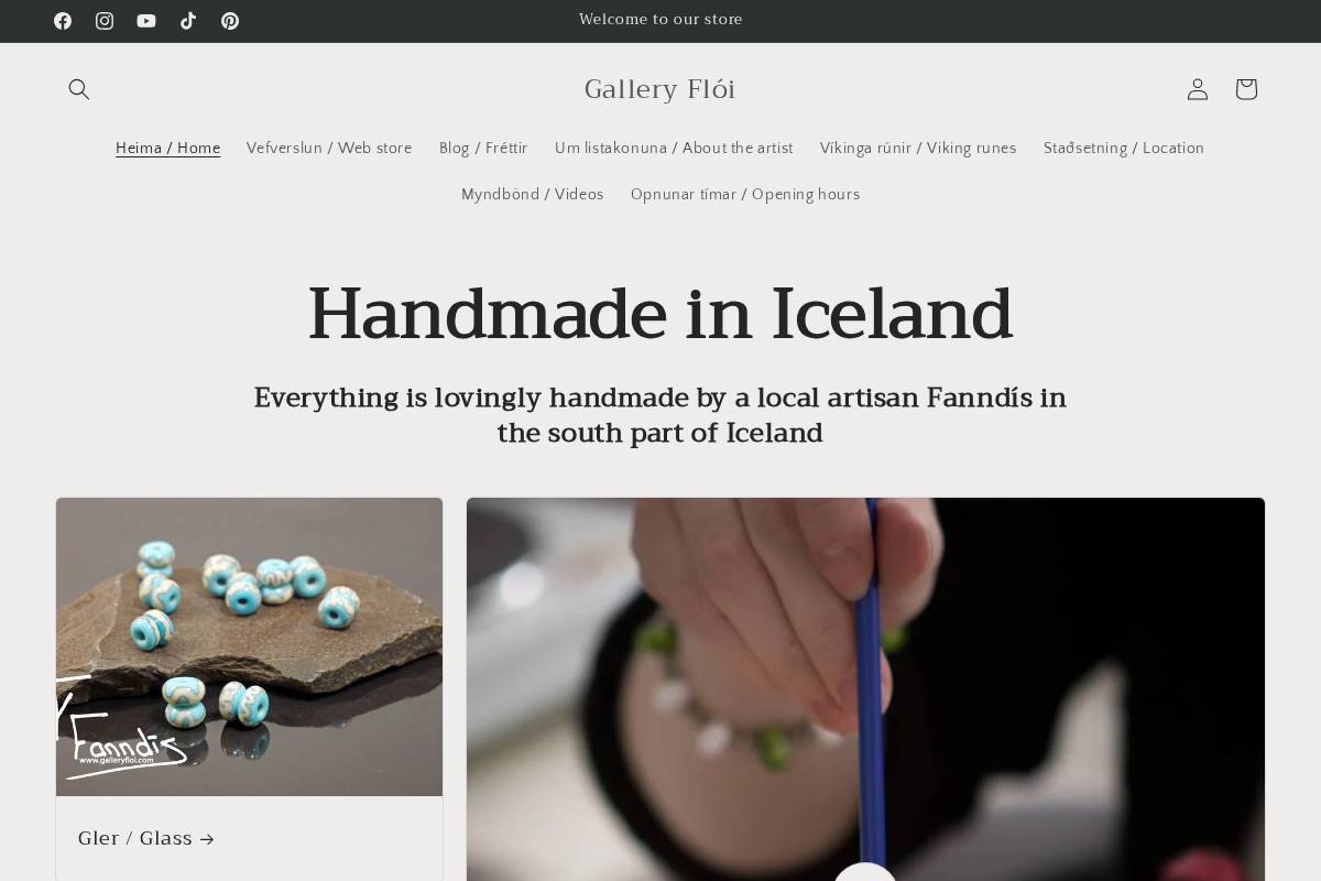 galleryfloi.com homepage screenshot