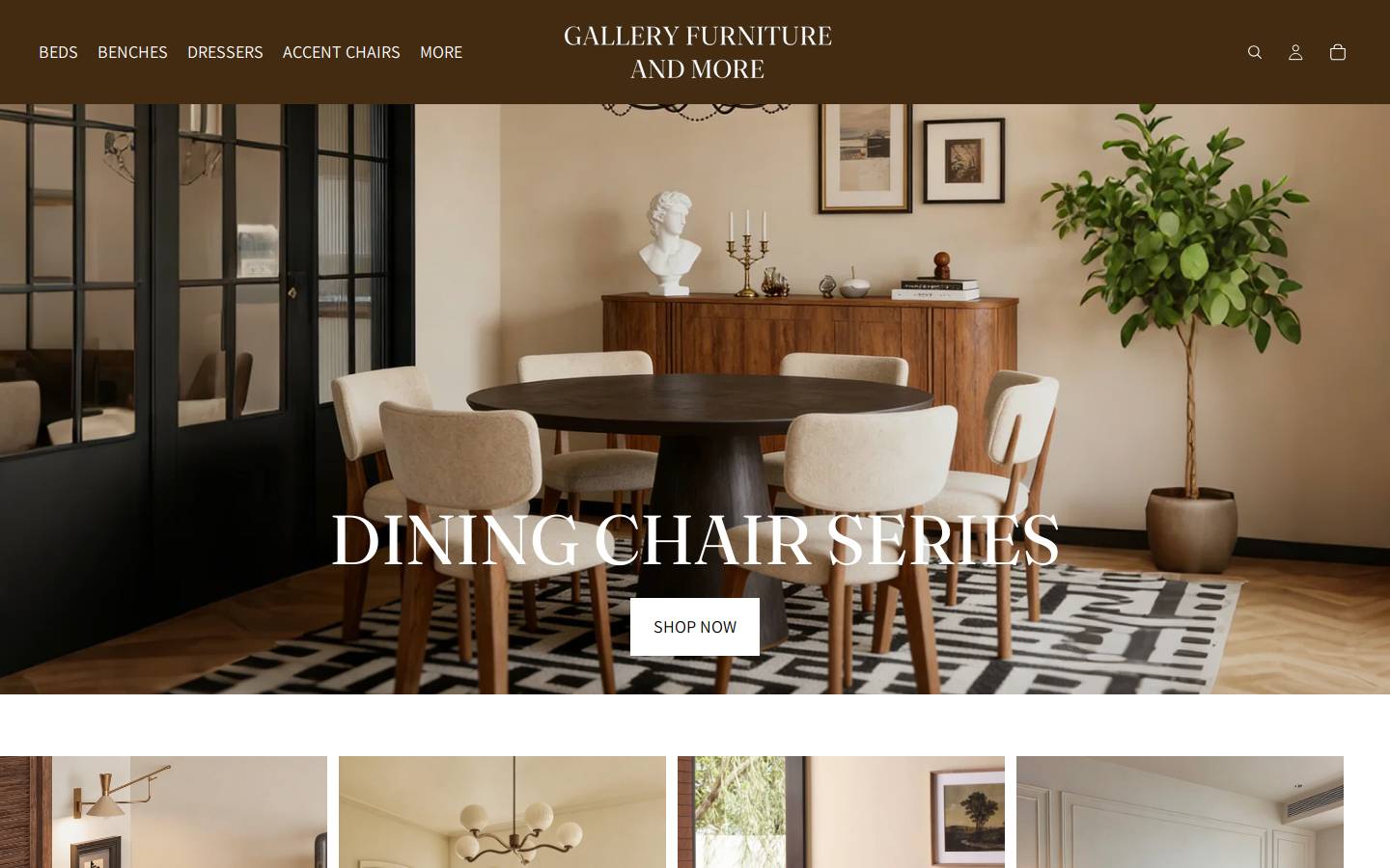galleryfurnitureandmore.com homepage screenshot