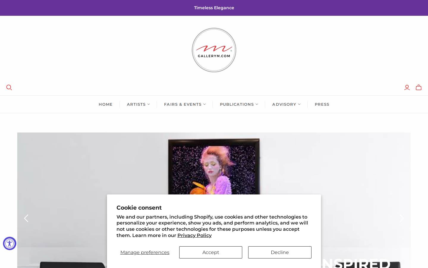 gallerym.com homepage screenshot