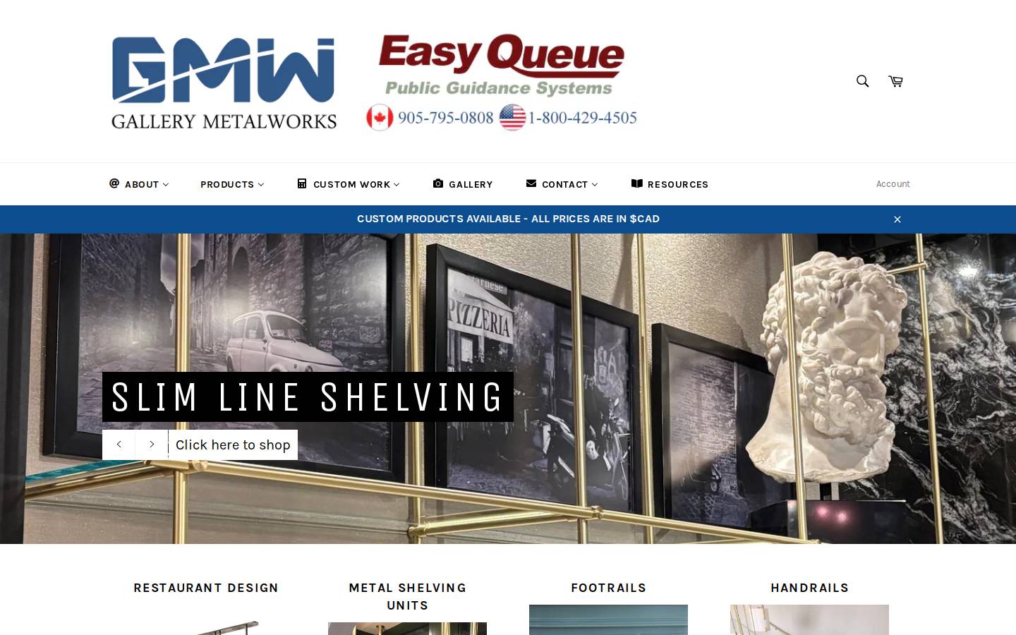 gallerymetalworks.com homepage screenshot