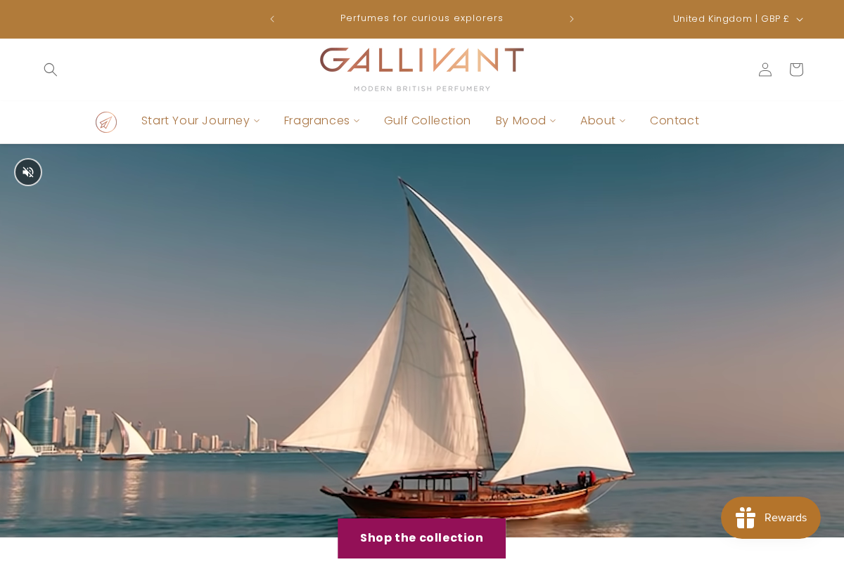 gallivant-perfumes.com homepage screenshot