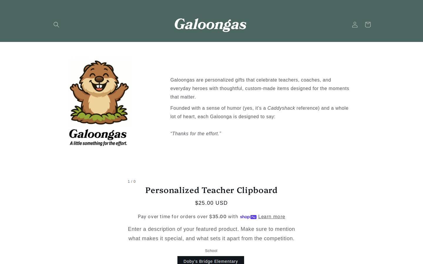 galoongas.com homepage screenshot