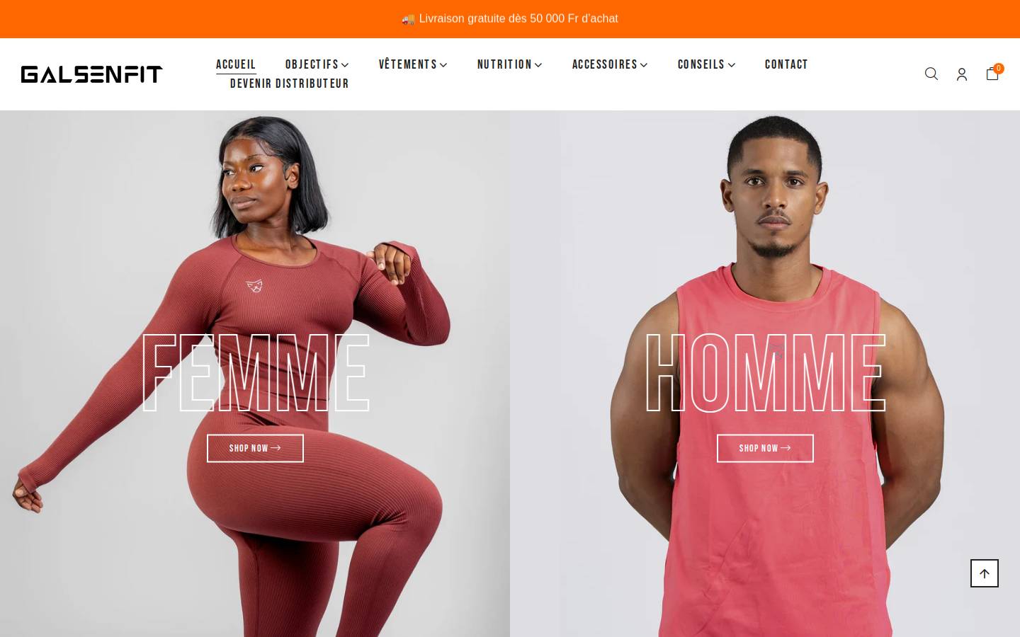 Galsenfit homepage screenshot