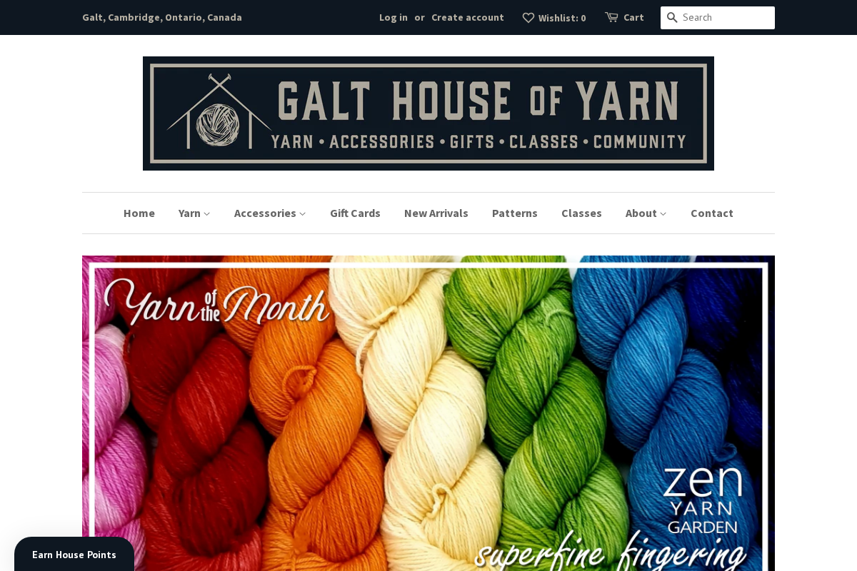 galthouseofyarn.ca homepage screenshot
