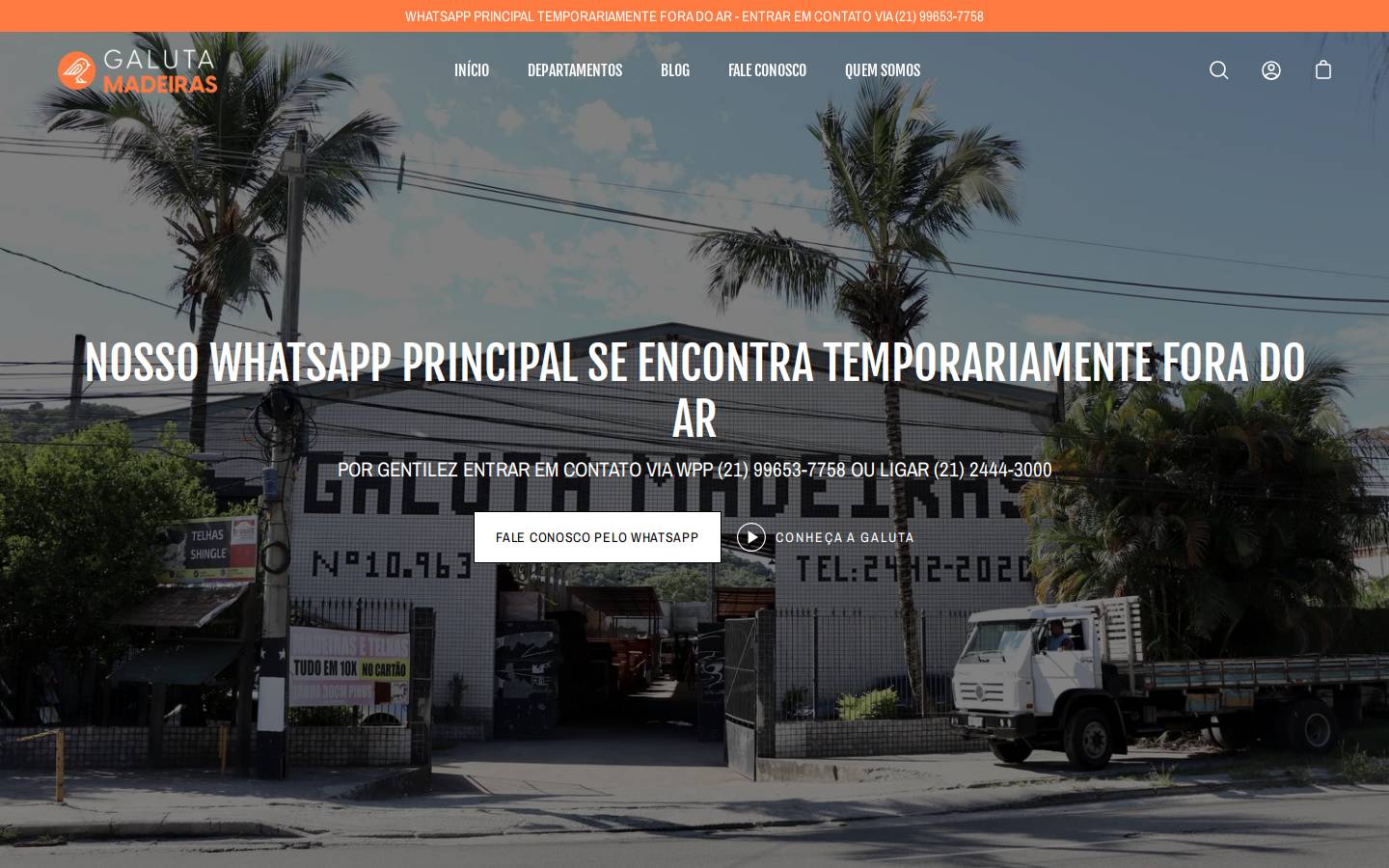 galutamadeiras.com.br homepage screenshot