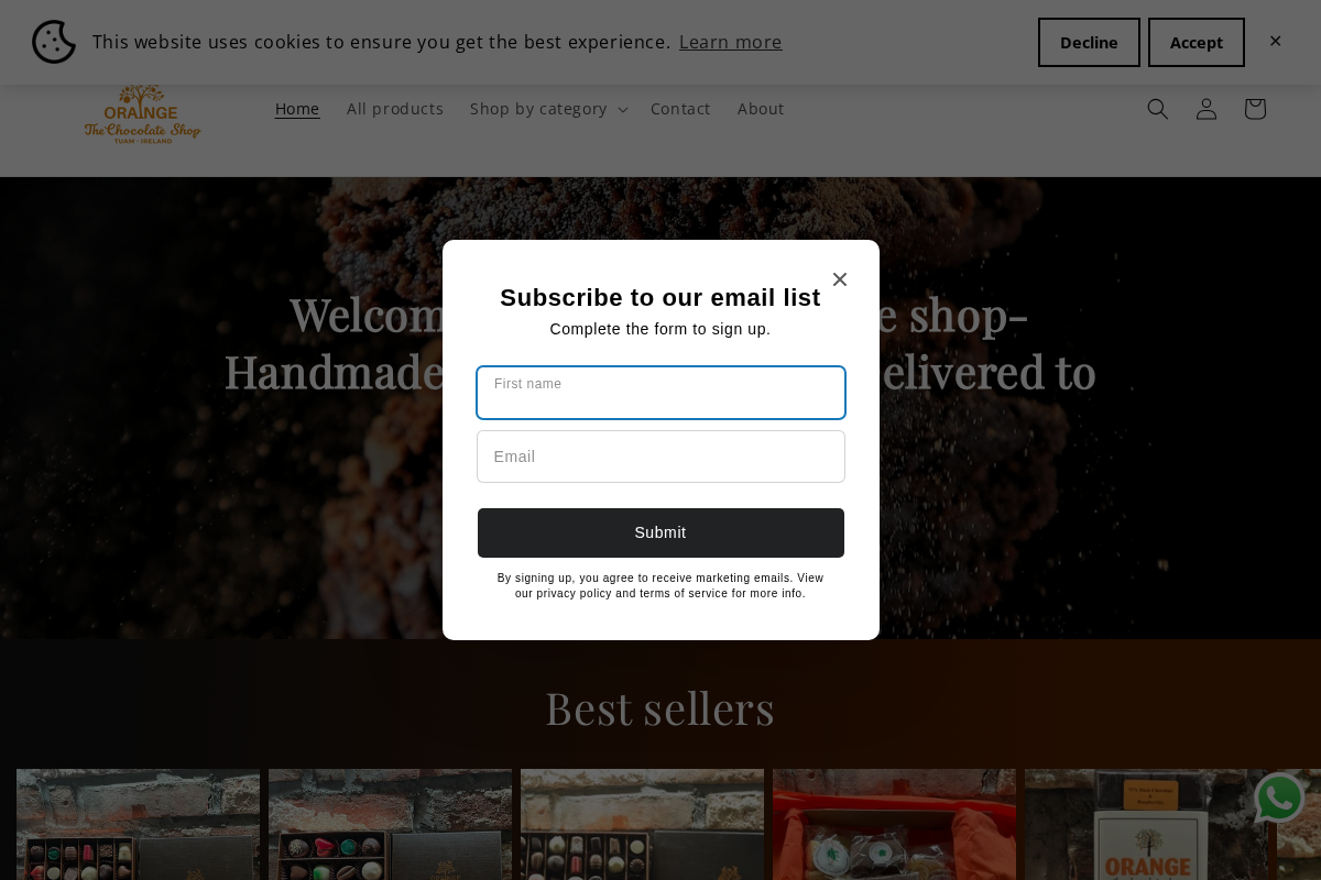 galwaychocolate.com homepage screenshot