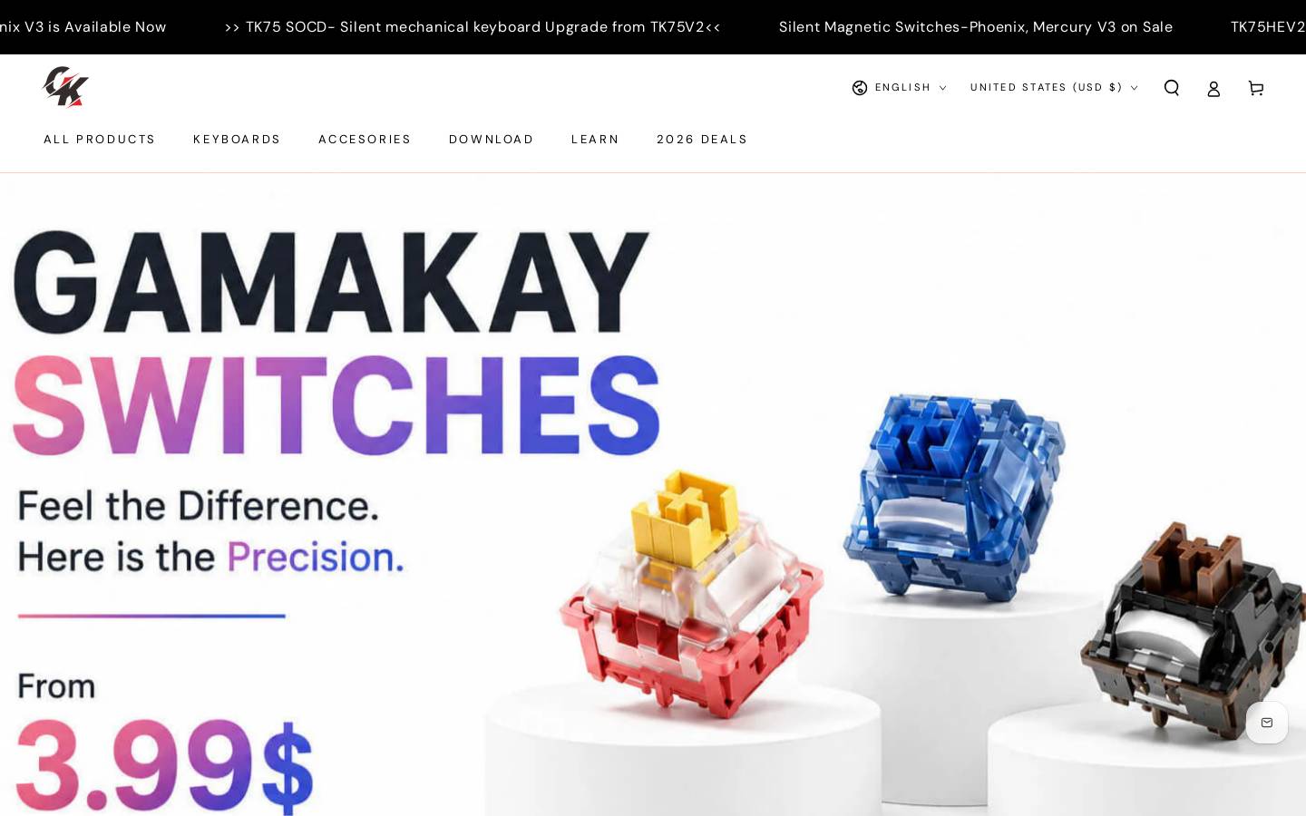 Gamakay homepage screenshot