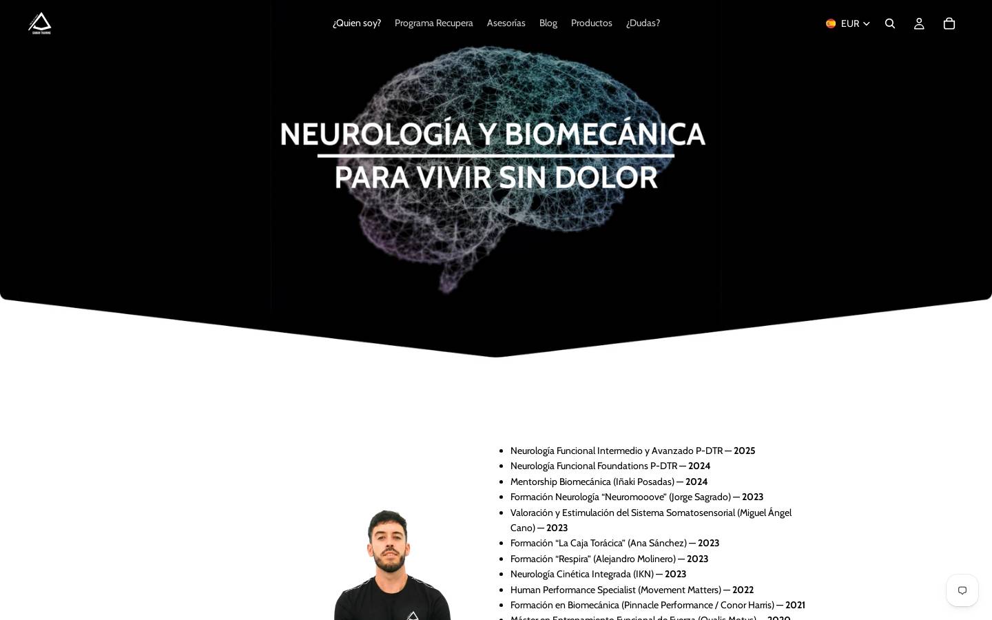 Gaman Training homepage screenshot