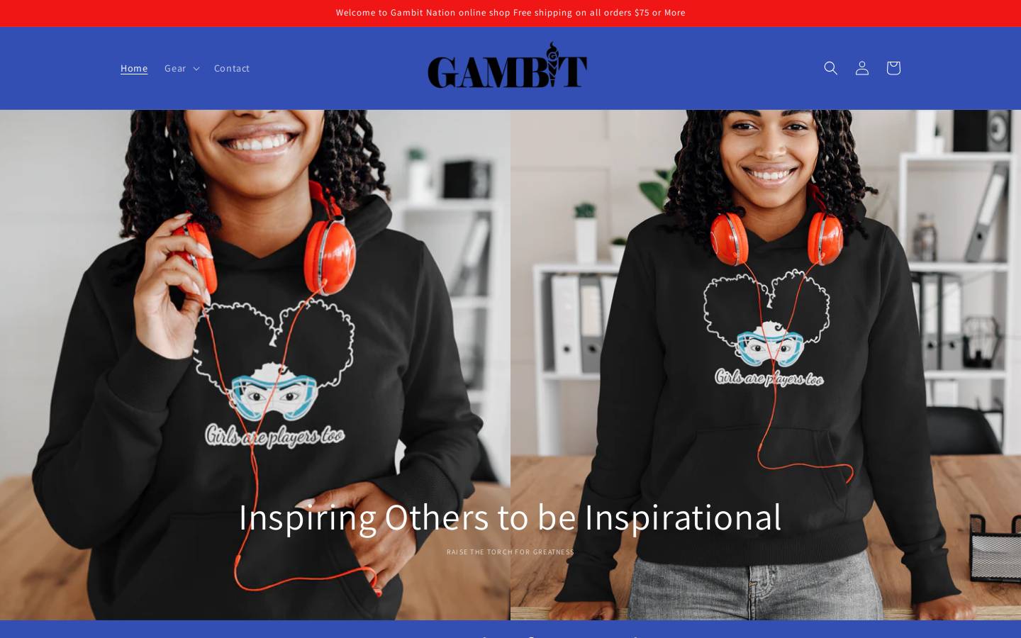gambitathletics.com homepage screenshot