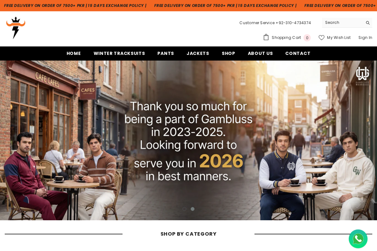 gamblusswardrobe.com homepage screenshot
