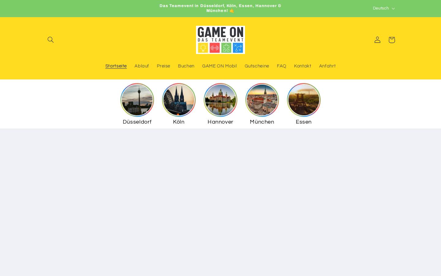 game-on-event.de homepage screenshot