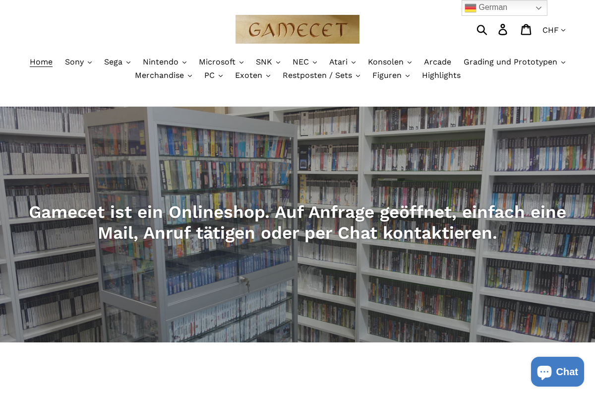Gamecet homepage screenshot
