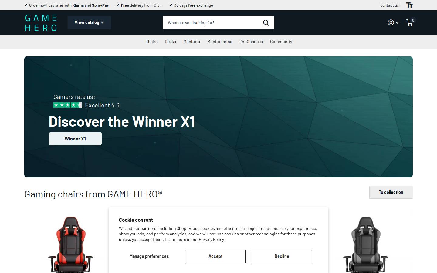 GAME HERO homepage screenshot