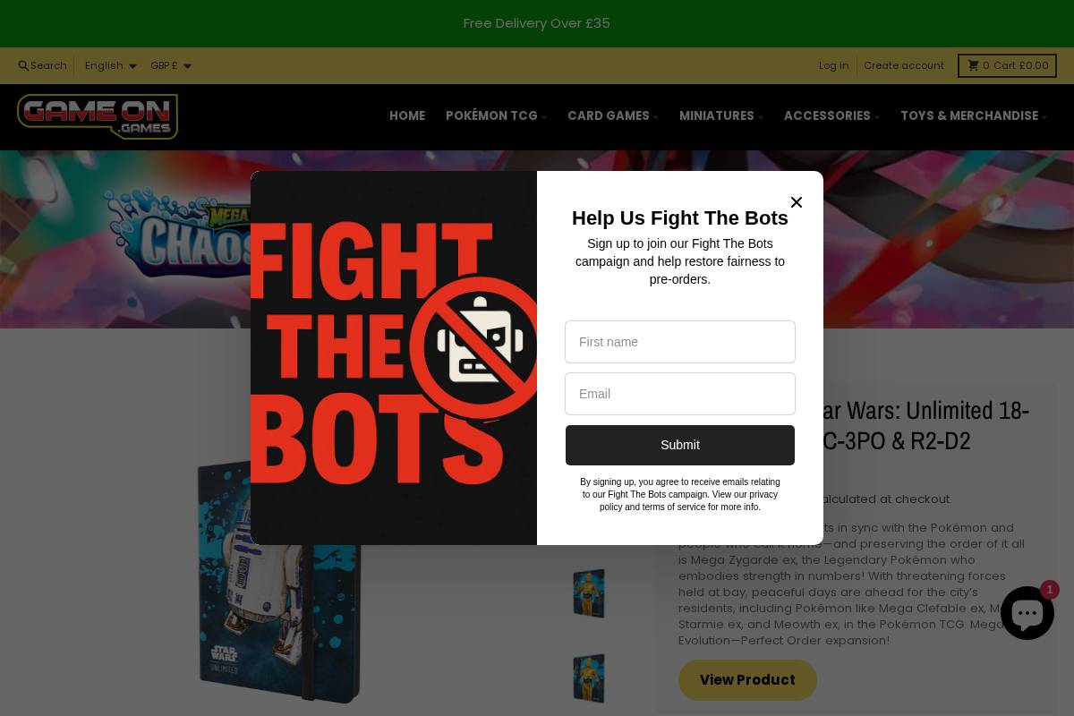GameOn.games homepage screenshot