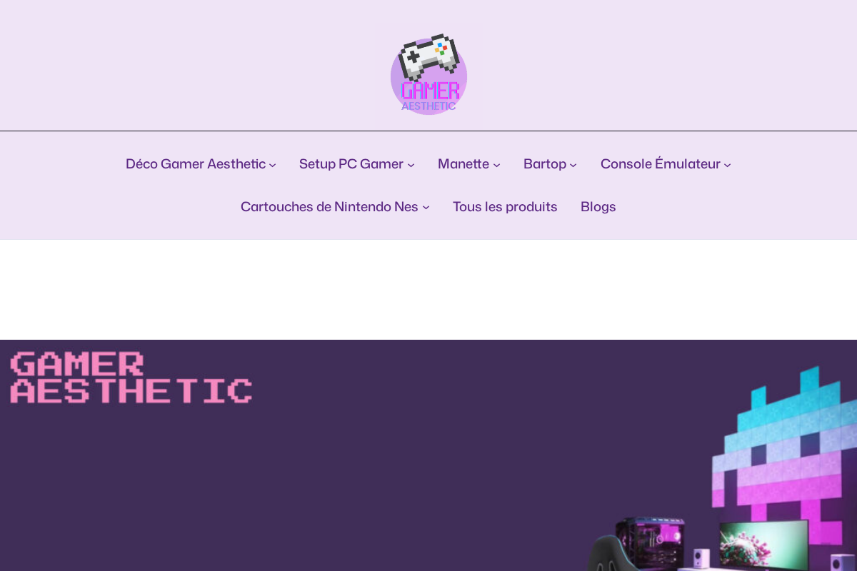 Gamer Aesthetic homepage screenshot