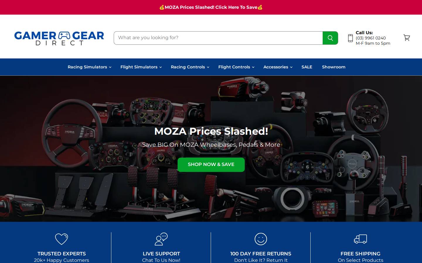 Gamer Gear Direct homepage screenshot