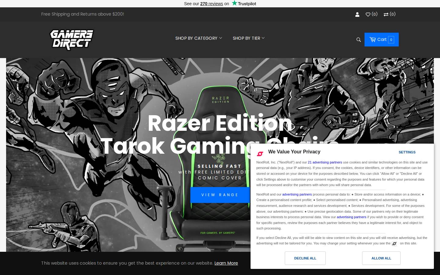 gamersdirect.com.au homepage screenshot
